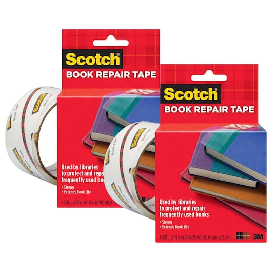 Scotch® Book Tape, 2 Rolls in Transparent | 2" x 15yd | Michaels®